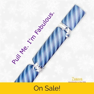 Blue Raspberry Stripes - DIY Cracker Kit - Set of 6